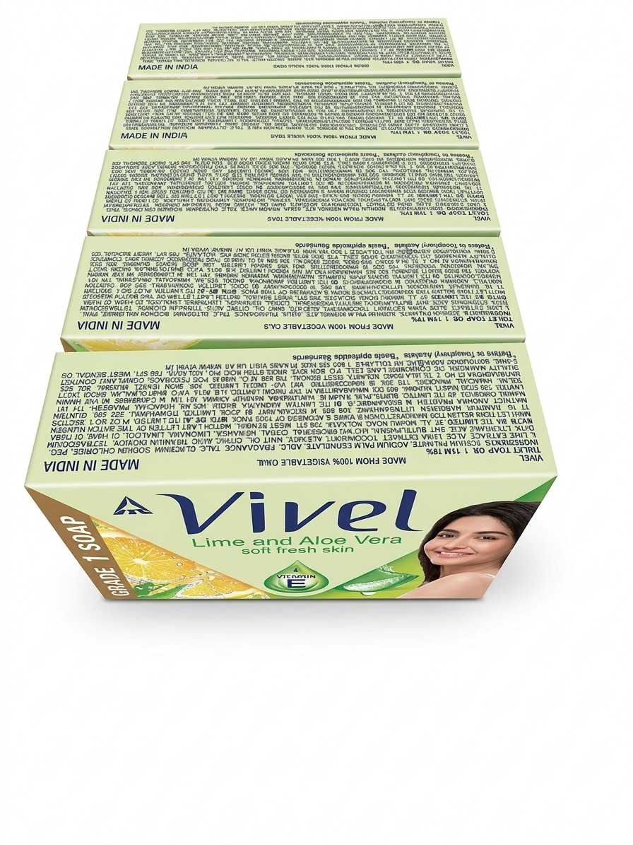 VIVEL LIME & ALOVERA SOAP 90G×4+90GM FREE