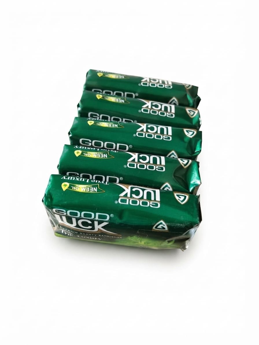 GOOD LUCK NEEM FOR SMOOTH FRAGRANT SKIN SOAP (4+1)400G+100G FREE