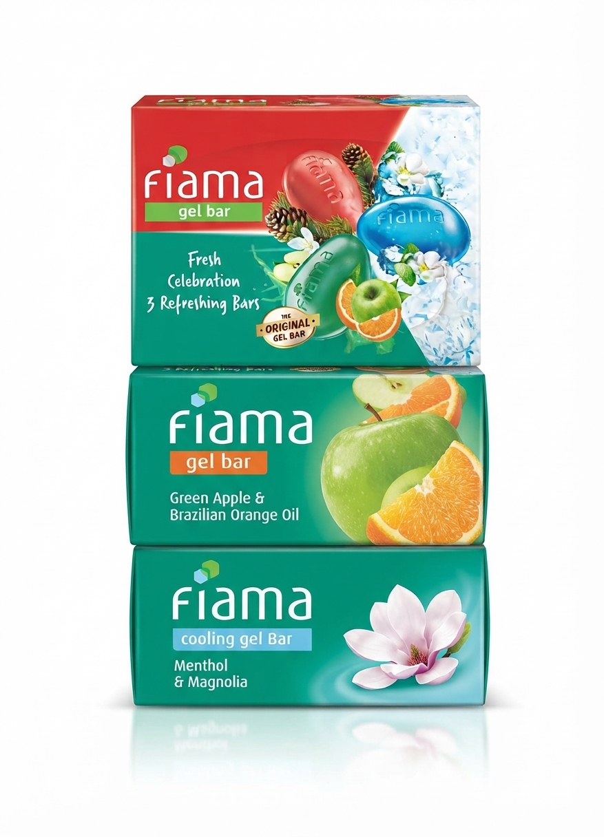FIAMA GEL BAR MIX SOAP 125G×3PC=375G
