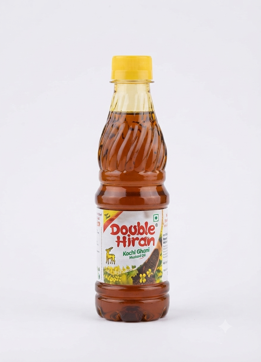 DOUBLE HIRAN KACHI GHANI MUSTARD OIL 200ML