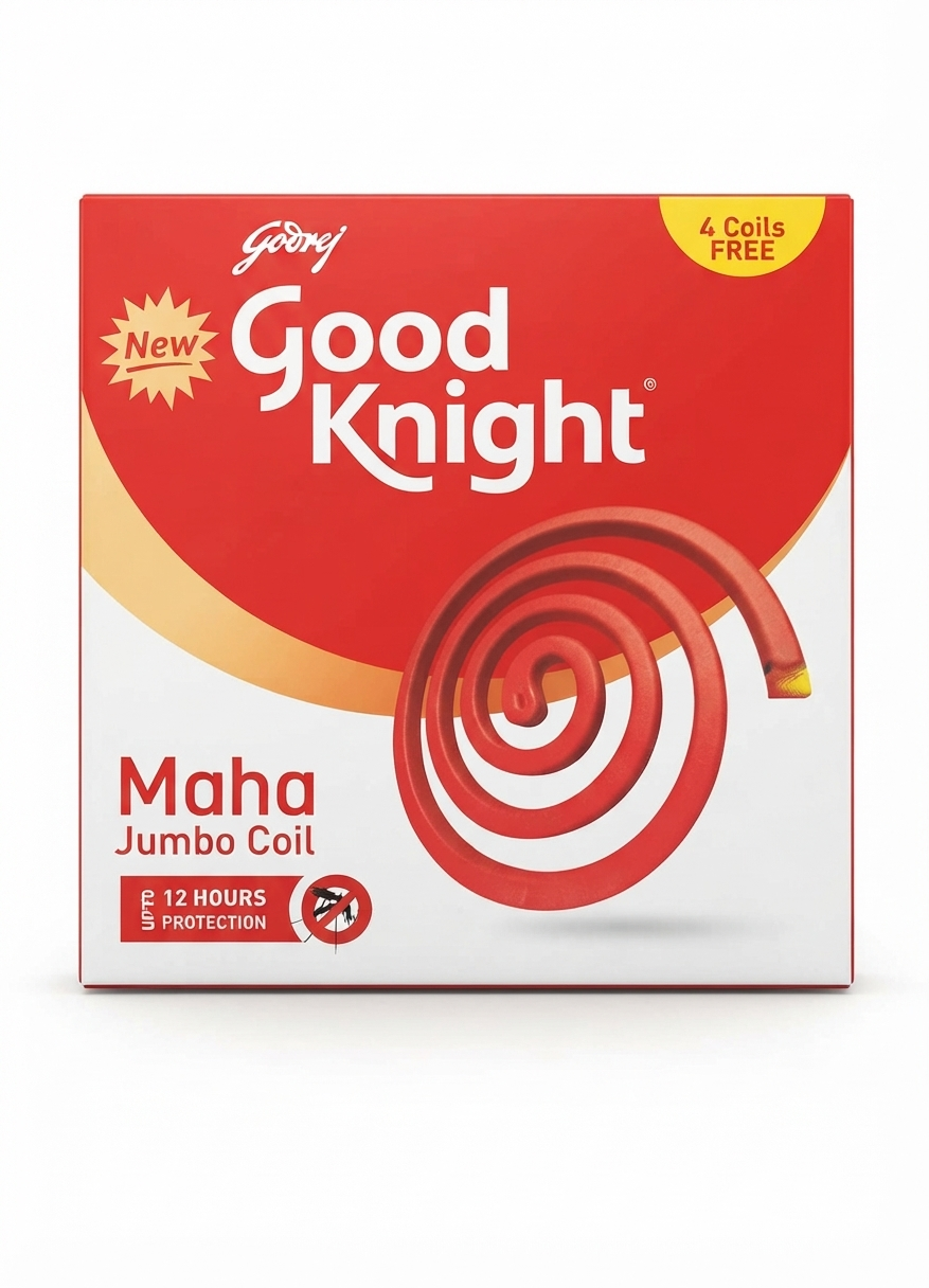 GODREJ GOOD KNIGHT MAHA JUMBO COILS+4COILS FREE