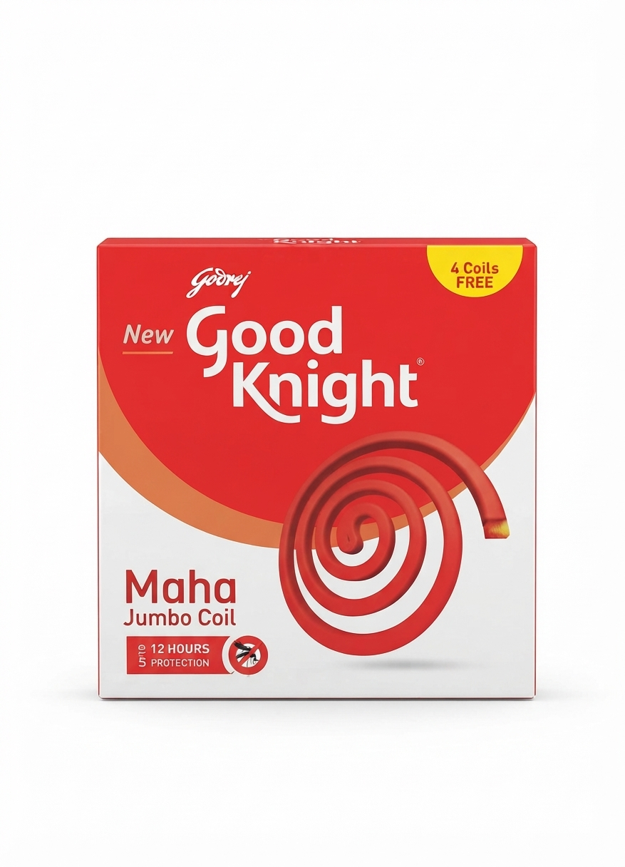 GODREJ  NEW GOOD KNIGHT MAHA JUMBO COILS+4COILS FREE